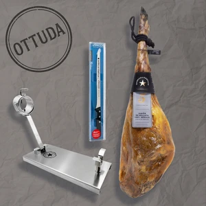 Хамон de Bellota 100% Ibérico — с хамонерой и ножом в комплекте