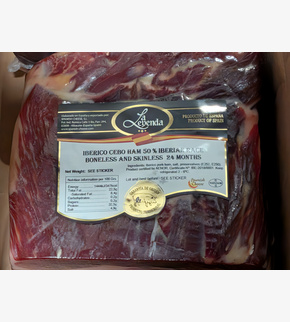 Хамон иберико 50% себо 24мес полублоки цена за кг